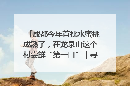 成都今年首批水蜜桃成熟了，在龙泉山这个村尝鲜“第一口”｜寻找和美乡村推荐官