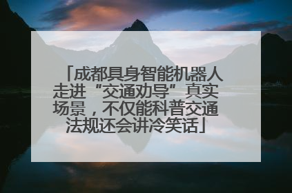 成都具身智能机器人走进“交通劝导”真实场景，不仅能科普交通法规还会讲冷笑话