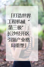 打造世界工程机械“第三极”：长沙经开区引领产业格局重塑