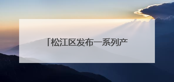松江区发布一系列产教融合创新合作项目