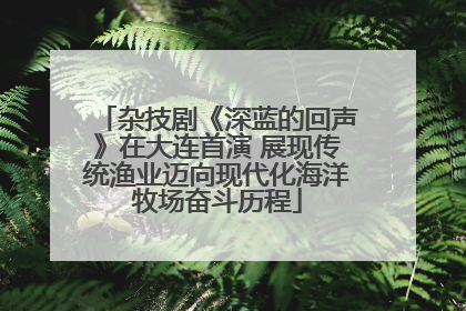 杂技剧《深蓝的回声》在大连首演 展现传统渔业迈向现代化海洋牧场奋斗历程