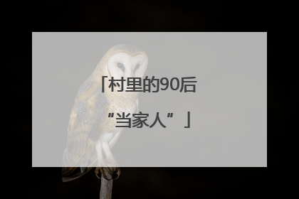 村里的90后“当家人”