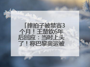 摔拍子被禁赛3个月！王楚钦6年后回应：当时上头了！称巴黎奥运被孙颖莎带着打，搭档8年“一个眼神就能懂”