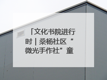 文化书院进行时｜桑杨社区“微光手作社”童心绘夏韵