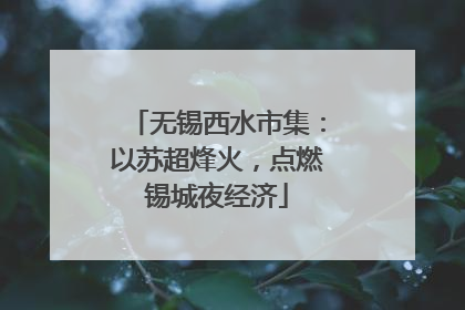 无锡西水市集：以苏超烽火，点燃锡城夜经济