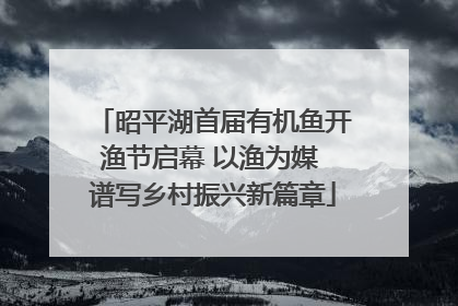 昭平湖首届有机鱼开渔节启幕 以渔为媒 谱写乡村振兴新篇章