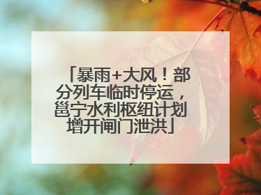 暴雨+大风！部分列车临时停运，邕宁水利枢纽计划增开闸门泄洪