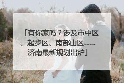 有你家吗？涉及市中区、起步区、南部山区……济南最新规划出炉