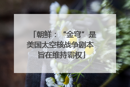 朝鲜：“金穹”是美国太空核战争剧本 旨在维持霸权