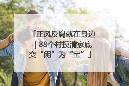 正风反腐就在身边｜88个村摸清家底变“闲”为“宝”