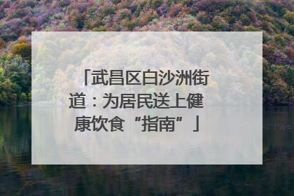 武昌区白沙洲街道：为居民送上健康饮食“指南”