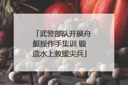 武警部队开展舟艇操作手集训 锻造水上救援尖兵