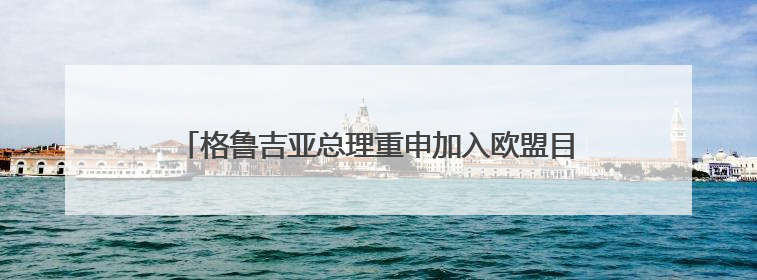 格鲁吉亚总理重申加入欧盟目标不变，但欲先重塑与欧关系