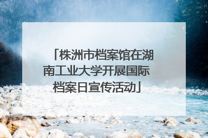 株洲市档案馆在湖南工业大学开展国际档案日宣传活动