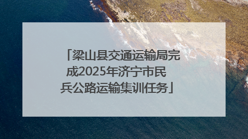 梁山县交通运输局完成2025年济宁市民兵公路运输集训任务