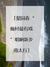 梨园春“俺村最有戏”唱响新乡南太行