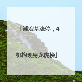 潮宏基涨停，4机构现身龙虎榜