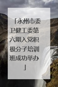 永州市委卫健工委第六期入党积极分子培训班成功举办