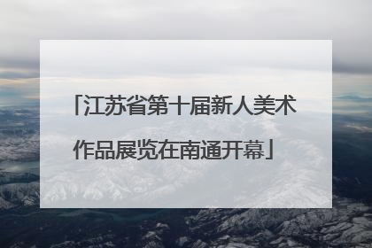 江苏省第十届新人美术作品展览在南通开幕