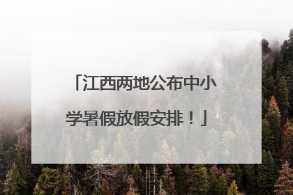 江西两地公布中小学暑假放假安排！