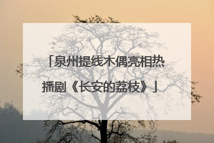 泉州提线木偶亮相热播剧《长安的荔枝》