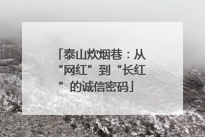 泰山炊烟巷：从“网红”到“长红”的诚信密码