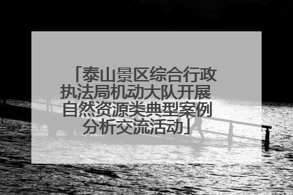 泰山景区综合行政执法局机动大队开展自然资源类典型案例分析交流活动