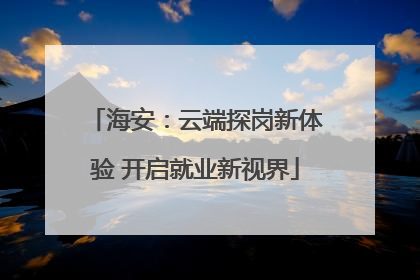 海安：云端探岗新体验 开启就业新视界