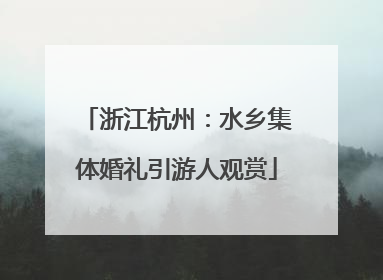 浙江杭州：水乡集体婚礼引游人观赏