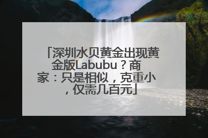 深圳水贝黄金出现黄金版Labubu？商家：只是相似，克重小，仅需几百元