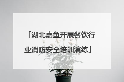 湖北嘉鱼开展餐饮行业消防安全培训演练