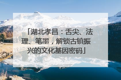 湖北孝昌：舌尖、法理、笔墨，解锁古镇振兴的文化基因密码