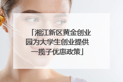 湘江新区黄金创业园为大学生创业提供一揽子优惠政策