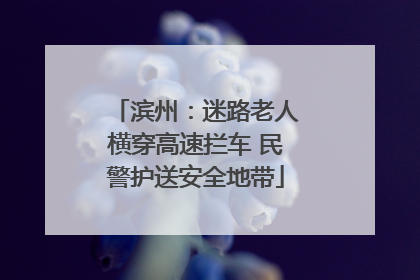 滨州：迷路老人横穿高速拦车 民警护送安全地带