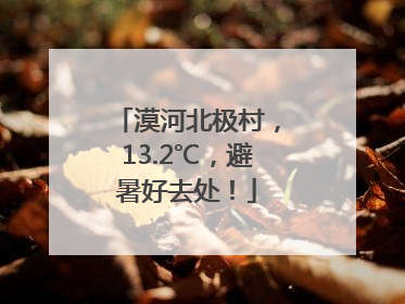 漠河北极村，13.2℃，避暑好去处！