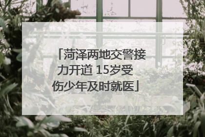 菏泽两地交警接力开道 15岁受伤少年及时就医