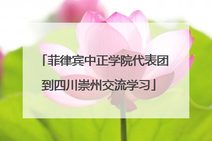 菲律宾中正学院代表团到四川崇州交流学习