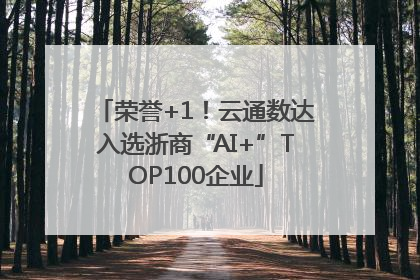 荣誉+1！云通数达入选浙商“AI+”TOP100企业