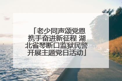 老少同声颂党恩 携手奋进新征程 湖北省琴断口监狱民警开展主题党日活动