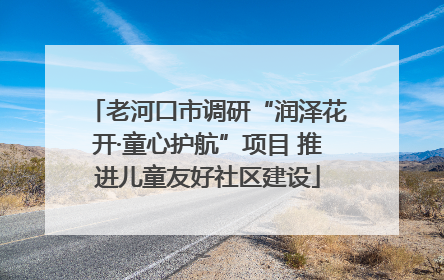 老河口市调研“润泽花开·童心护航”项目 推进儿童友好社区建设