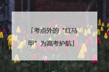 考点外的“红马甲”为高考护航