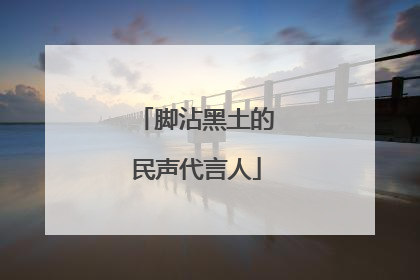 脚沾黑土的民声代言人