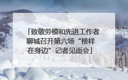 致敬劳模和先进工作者 聊城召开第六场“榜样在身边”记者见面会