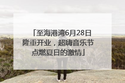 至海港湾6月28日隆重开业，超嗨音乐节点燃夏日的激情