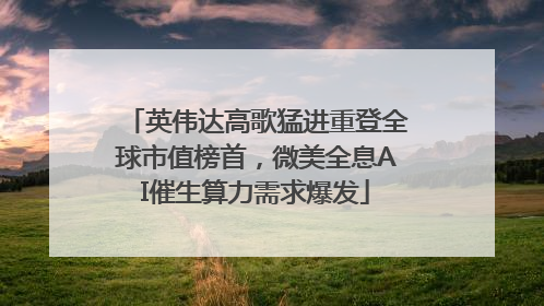 英伟达高歌猛进重登全球市值榜首，微美全息AI催生算力需求爆发