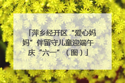 萍乡经开区“爱心妈妈”伴留守儿童迎端午庆“六一”（图）