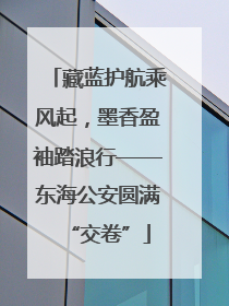 藏蓝护航乘风起，墨香盈袖踏浪行——东海公安圆满“交卷”
