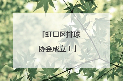 虹口区排球协会成立！