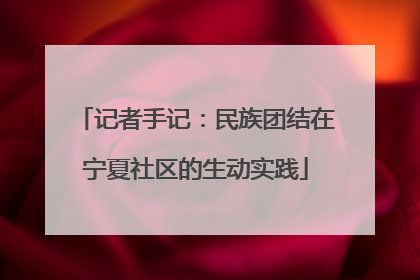 记者手记：民族团结在宁夏社区的生动实践
