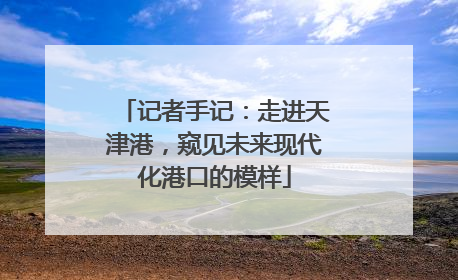 记者手记：走进天津港，窥见未来现代化港口的模样